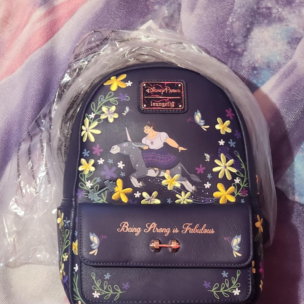 Loungefly Navy and Yellow Floral Backpack